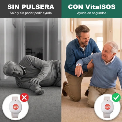 Pulsera de Emergencia con Botón SOS para Mayores